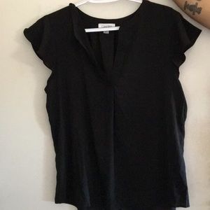 Calvin Klein Black shortsleeved blouse